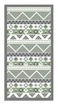 Panorama Tapis du Sol Vinyle Aztèque Vert 120x170 cm - Tapis de Cuisine en PVC Linoléum Vinyle - Antidérapant Lavable Ignifuge - Tapis pour Cuisine Bureau Salon - Protection du Sol