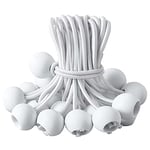 30Pcs Cordons élastiques avec Boules, Boucles Longues 15CM/6Inch Cordons élastiques très résistants avec Boule pour bâche de Camping, tentes, mâts de Drapeau, Bagages et ménage