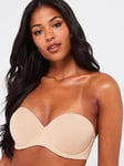 Calvin Klein Push Up Strapless Bra - Beige, Beige, Size 34A, Women