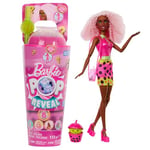 Barbie Poupée Pop Reveal série Bubble Tea avec accessoires et animal parfum baies délicieuses, 8 surprises dont un changement de couleur, un gobelet avec rangement, HTJ20