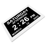 Digital Calendar Clock 12 Custom Alarm Day Date Clock 12 Inch For Dementia For