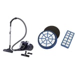 Hoover br71-br20 Vacuum Cleaner to Tow Without Bag Breeze, 700 Watt, 2 litres, Blue/Grey/Smoke + Filter kit