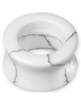 Cracked White Stone - Howlite Mineralsten Piercing Tunnel