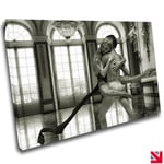 BALLERINA DANCE MONOCHROME CANVAS Wall Art Picture Print A4