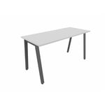 Bureau droit individuel Online A Gris clair 74 cm OP-LITE II : bureau D140x80/cpl gris clair/cpi graphite/ep. du plateau 18 mm