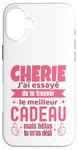 Coque pour iPhone 16 Plus Cadeau Original Chérie Saint Valentin Amour Couple Humour