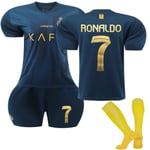 23-24 Al-Nassr FC Barn Bortalag Fotbollströja No.7 Ronaldo 28 28 28 AWAY 2