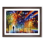 Alone By The Trees H1022 Framed Print for Living Room Bedroom Home Office Décor, Wall Art Picture Ready to Hang, Walnut A4 Frame (34 x 25 cm)