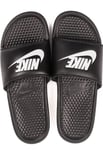 Nike Unisex Benassi Slip On Sliders in Black/White - Size UK 12