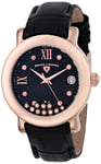 Swiss Legend Women's Diamond Quartz Watch Rose Gold Leather Strap 22388-RG-01