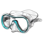 SEAC Giglio, Masque de Plongée et Snorkeling Mono-Verre Unisex-Adult, Transparent/Bleu Clair, Standard