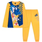 SONIC THE HEDGEHOG, Shadow Boys Long Sleeve Pyjama Set, Cosy Nightwear Soft PJs Loungewear Sleepwear, Gaming Gifts for Boys (Yellow Sonic/Tails, 4-5 Years)