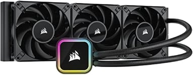 Corsair iCUE H150i RGB ELITE Liquid CPU Cooler (16 Dynamic RGB LEDs, 120mm AF ELITE Series FDB Fans, 360mm Radiator, iCUE Software Compatible - LGA 1700, 1200, 115X, 2066, and AM4 Sockets) Black