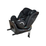 Casualplay Siège auto Kora Isize pivotant avec isofix et pied d'appui, groupe 0 1 2 3 de 0 à 12 ans ou de 40 à 150 cm de hauteur et dispositif de protection latérale SPS, tout noir