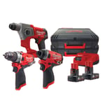 Milwaukee M12FPP3A-602X Perceuse+Perforateur+Tournevis 2 Batterie 12V 6.0Ah