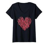 Womens Edward Scissorhands Movie Valentine’s Day Scissor Heart V-Neck T-Shirt