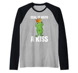 Carnival Costume SEAL IT WITH A KISS Frog Raglan Baseball Tee