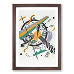 Big Box Art Small Worlds Iv by Wassily Kandinsky Framed Wall Art Picture Print Ready to Hang, Walnut A2 (62 x 45 cm)