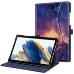 FINTIE Coque pour Tablette Samsung Galaxy Tab A8 2021 10.5” (SM-X200/SM-X205/SM-X207) - Housse Fixation à Multipositions Etui avec Poche de Document Veille/Réveil Automatique, Galaxie