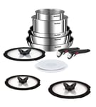 Tefal Ingenio Emotion 12 Piece Stainless Steel Induction Compatible Pan Set