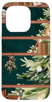 Coque pour iPhone 15 Pro Coquette Books Bibliothèque esthétique en pin Casse-noisette