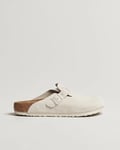 BIRKENSTOCK Boston Classic Footbed Antique White Suede