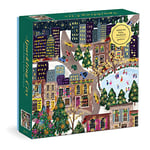 Galison 9780735376410 Sparkling 1000 Piece Puzzle with Illustrations of Colorful Merriments in The City with Gold Foil Accents, Multicoloured