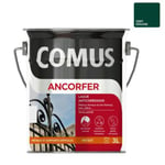 ANCORFER BRILLANT 3L Vert mousse - Peinture-laque antirouille pour métaux et autres supports - COMUS