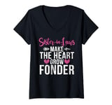 Womens Sister in Laws make the Heart grow Fonder Sister in Law V-Neck T-Shirt