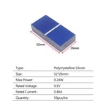 (TYN1 52x26)50kpl/setti Aurinkopaneeli 0.5V 320mA Aurinkopaneelit Cell DIY Akun lataus 39*19 52*19/26/39/52 72*26/39/52mm polypii.