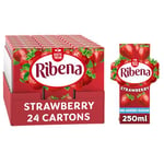 Ribena Strawberry No Added Sugar Cartons - Multipack 24x 250ml | Real Fruit | Rich In Vitamin C | No Artificial Colours or Flavours | Ready to Drink