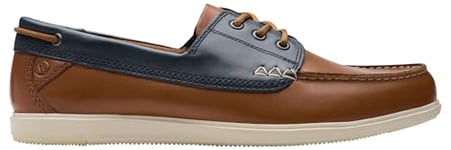 Clarks Men's Bratton Boat, Dark Tan Combi, 7 UK