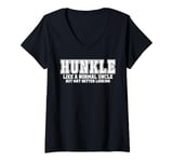 Womens Hunkle, Like A Normal Uncle But Way Better Looking ------- V-Neck T-Shirt