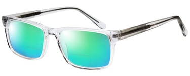 Big&Tall 21 Men Polarized Bi-Focal Sunglasses 41 Colors&Power Crystal Clear 57mm