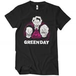 Hybris Green Day Skulls T-Shirt (Black,L)