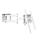 TV mount,Table Top TV Stand TV Screen Bracket Wall Bracket Thickened Type 26-55 TV Rack Universal Telescopic Rotation(Color:White)