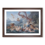 Big Box Art The Triumph of Venus by Francois Boucher Framed Wall Art Picture Print Ready to Hang, Walnut A2 (62 x 45 cm)