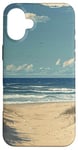 Coque pour iPhone 16 Plus Plage de sable avec dunes - Graphique vintage