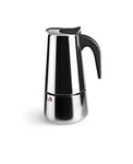 IBILI Express Moka Pot, 4 Cups, 185 ml, Stainless Steel, Suitable for Induction Hobs
