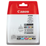 Canon PGI-580/CLI-581 bläckpatroner multipack, PGBK,C,M,Y,BK