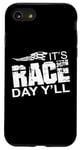 Coque pour iPhone SE (2020) / 7 / 8 Citation It's Race Day Yall Car Racing Dirt Road Track Racing