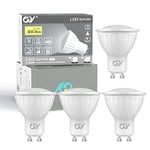 GY Ampoule Détecteur de Mouvement et luminosité, 5W (Eq. 40W) 380LM 6500K Blanc Froid, Ampoules LED GU10 et Capteur Crepusculaire Fonctionnant Uniquement dans des Environnements Sombres, Lot de 4