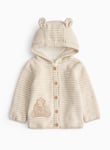 Bear Hunt Oatmeal Knitted Cardigan 12-18 months Cream Months