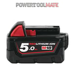 Milwaukee M18b5 18v 5.0ah Li-ion Battery - Genuine Uk Stock