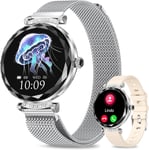 Montre Connectée Femme¿Appel Bluetooth, Montre Connectée Étanche Ip68 À Écran Tactile Amoled De 1,19 Po, 100+ Mode Sport¿Spo2/Tensiomètre/Moniteur De Pouls/De Sommeil, Pour Ios/Android Argen[X349]