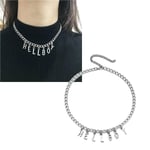 Vintage Letter Hellboy Riipus kaulakoru hopea Party Choker korujen koristelu