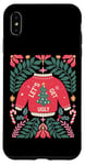 Coque pour iPhone XS Max Pull de Noël bohème festif en forme de canne à sucre d'orge floral