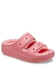 Crocs Classic Cozzzy Sandal, Pink, Size 6, Women