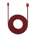 Câble Usb De Type C De 4,6 M Avec Charge Rapide 3 A, Ultra Long Et Extrêmement Durable En Nylon Tressé Pour Galaxy S10/S9/S8/Google Pixel/Lg/Oneplus/Moto Et Plus Encore (Rouge)