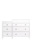 Little Seeds Monarch Hill Poppy 6 Drawer Changing Table, White